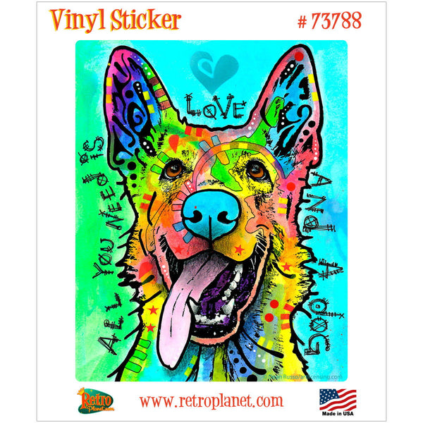Love And A Dog Dean Russo Vinyl Sticker