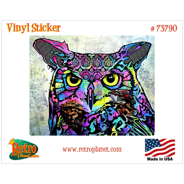 Wise Night Owl Eyes Dean Russo Vinyl Sticker