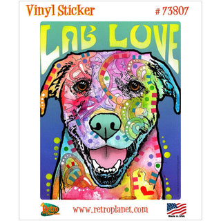 Labrador Love Dog Dean Russo Vinyl Sticker
