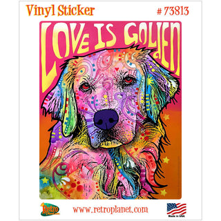 Love Is Golden Dog Dean Russo Vinyl Sticker