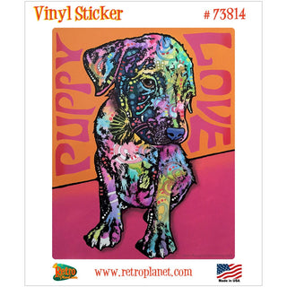 Puppy Love Cute Dog Dean Russo Vinyl Sticker