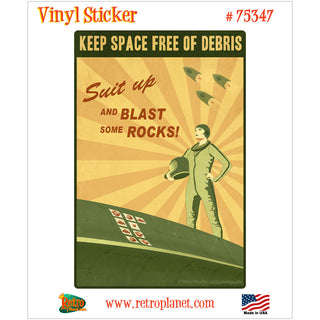 Blast Some Rocks Arcade Game Vinyl Sticker