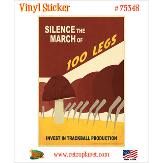 Silence The March Arcade Game Vinyl Sticker