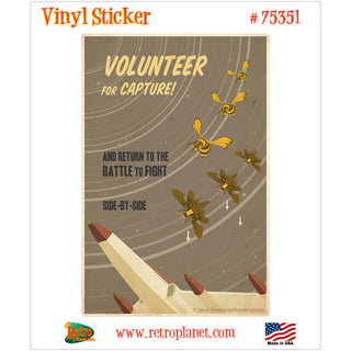 Volunteer for Capture Arcade Game Vinyl Sticker
