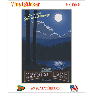Camp Crystal Lake Friday 13th Vinyl Sticker