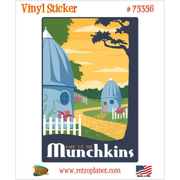 Munchkin Land Wizard of Oz Vinyl Sticker