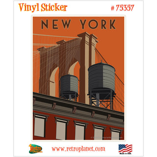 New York City Brooklyn Bridge Travel Vinyl Sticker