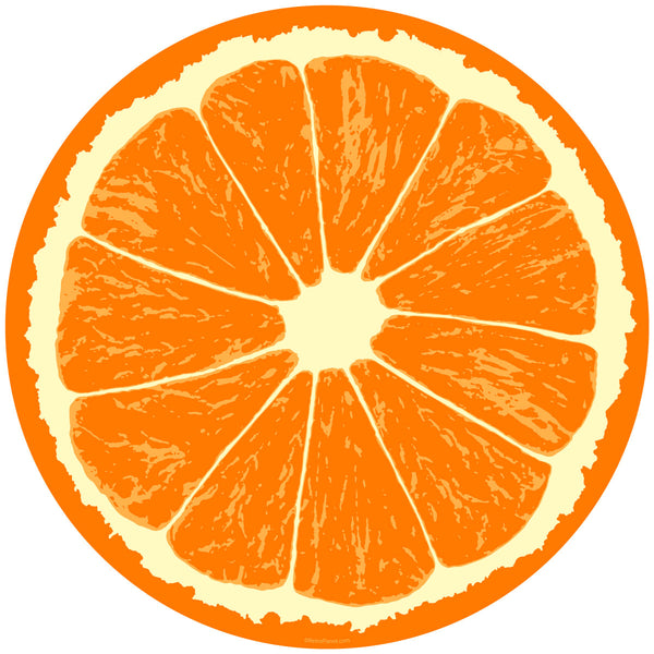 Orange Citrus Fruit Slice Floor Graphic