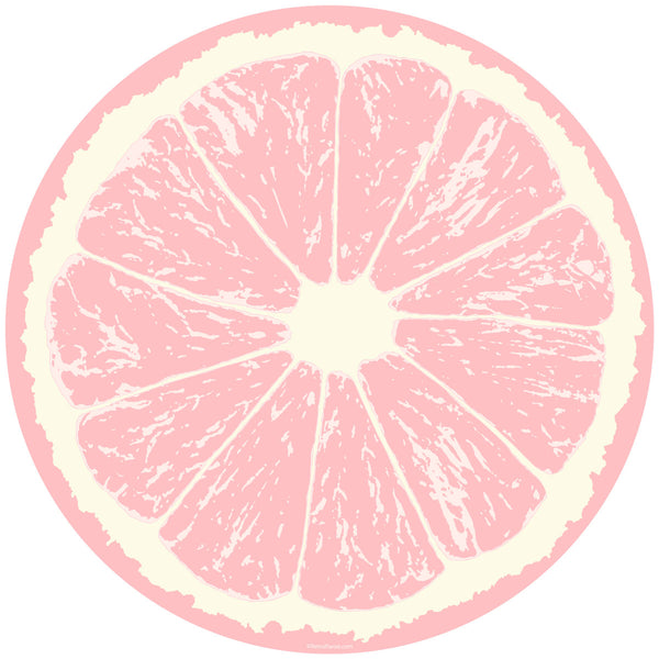 Grapefruit Citrus Fruit Slice Floor Graphic
