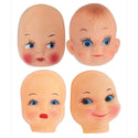 Creepy Doll Heads Vinyl Sticker Set of 4 5 x 7