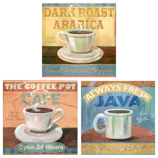 Fresh Brewed Coffee Cafe Kitchen Wall Decal Set