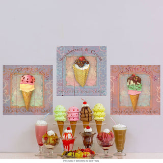 Ice Cream Sundae Cones Wall Decal Set