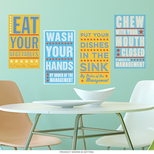 Kitchen Rules Kids Room Kitchen Wall Decal Set
