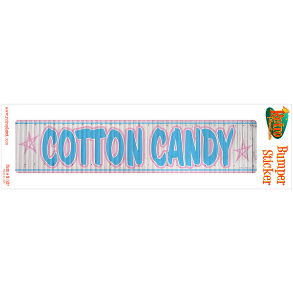 Cotton Candy Fair Food Rustic Vinyl Sticker