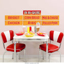 B-B-Que and Sides Horizontal Wall Decal Set