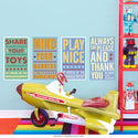 House Rules Kids Room Wall Decal Set