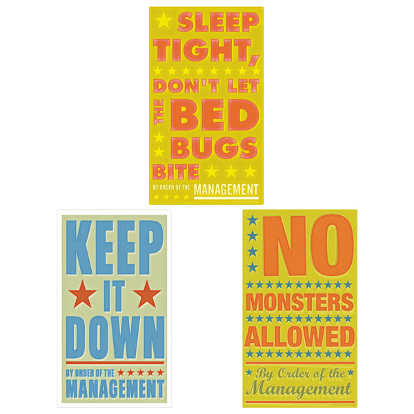 Bedroom Rules Kids Room Wall Decal Set