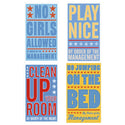 Bedroom Rules Boys Room Wall Decal Set