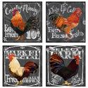 Rooster Farm Chalkboard Style Wall Decal Set