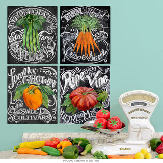 Vegetables Farm Chalkboard Style Wall Decal Set