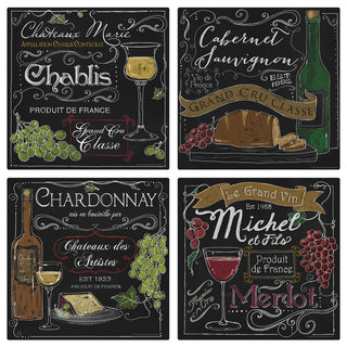 Wine Vineyard Chalkboard Style Wall Decal Set