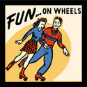 Roller Skaters Fun on Wheels IKEA LACK Table Graphic