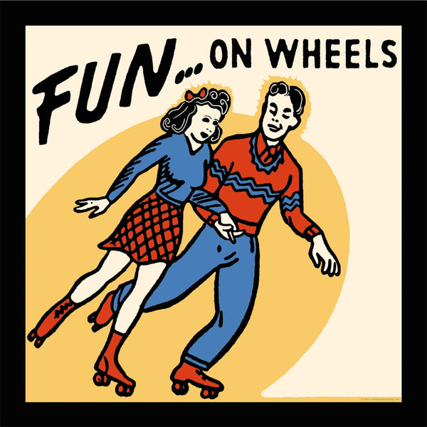 Roller Skaters Fun on Wheels IKEA LACK Table Graphic