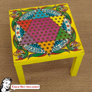 King Foo Chinese Checkers Game Board IKEA LACK Table Graphic