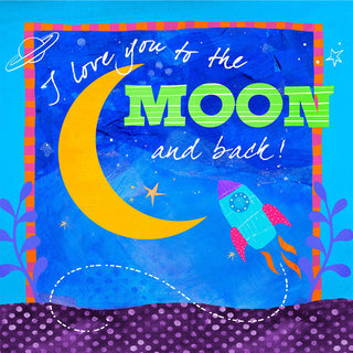 Love You to the Moon Rocket IKEA LACK Table Graphic