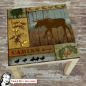 Pines and Moose Rustic Cabin IKEA LACK Table Graphic