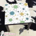 Atomic Starburst 50s Style IKEA Lack Table Graphic