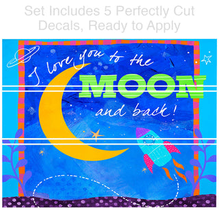 Love You to the Moon Rocket IKEA HEMNES Dresser Graphic