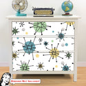 Atomic Starburst 50s Style IKEA HEMNES Dresser Graphic