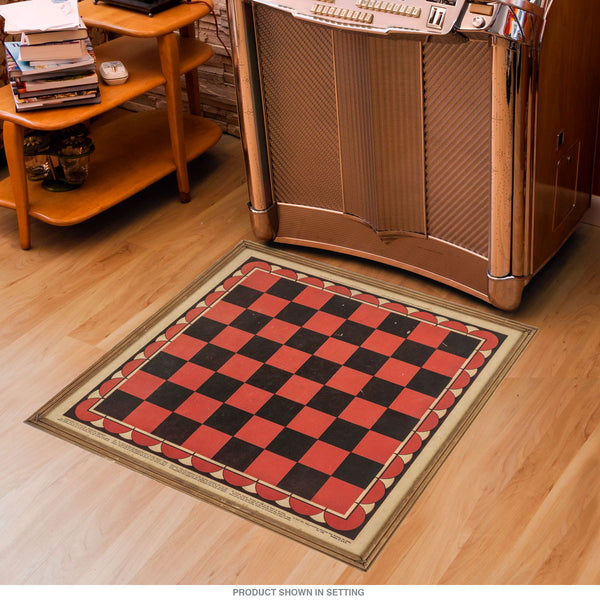 Checkers Game Board Floor Graphic